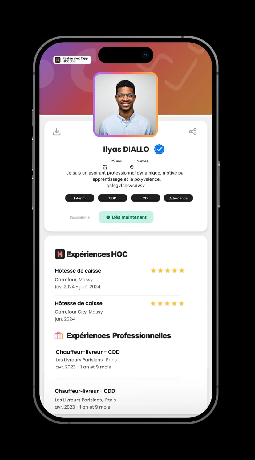 Créez votre profil en quelques minutes.
